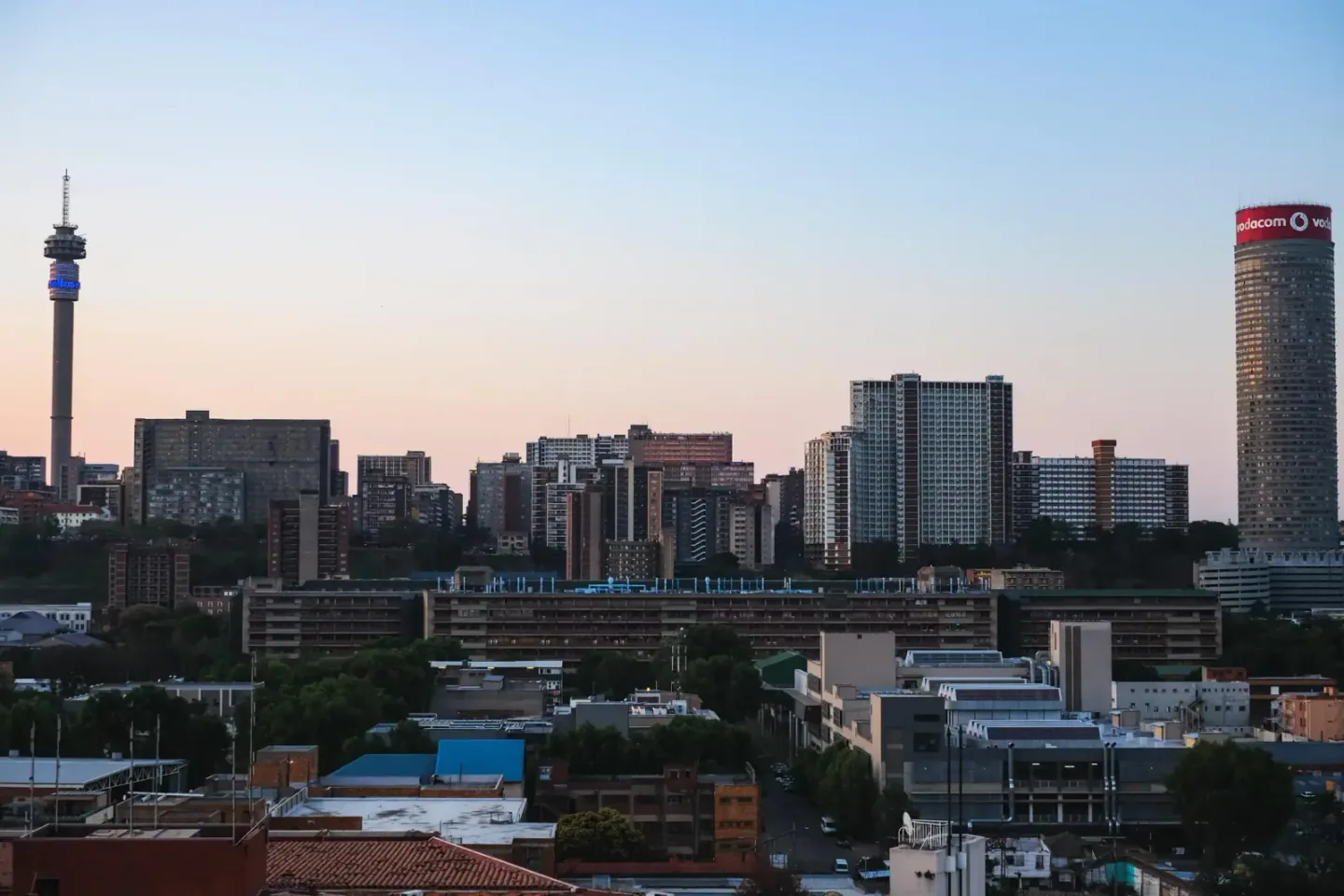 Johannesburg city skyline representing South African B2B destination focus
